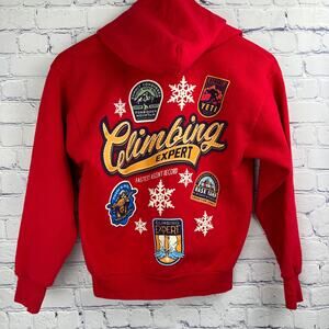 Disney Parks Christmas Animal Kingdom Expedition Everest Hoodie Jacket Youth Med